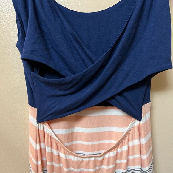 Market & Spruce Color Block Stripe Back Cut-Out Maxi Dress Size XS - Picture 10 of 15